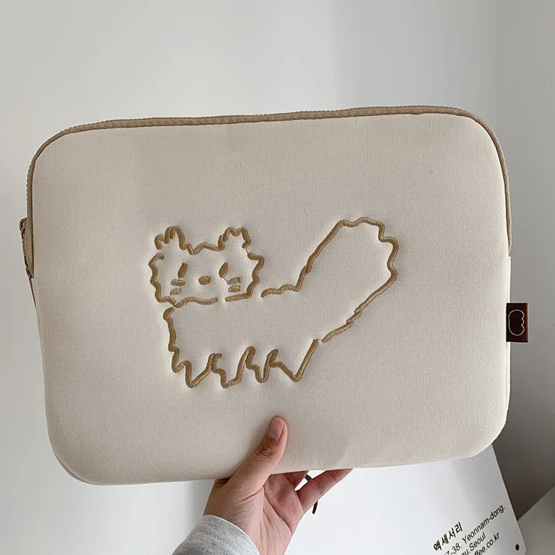 Korean Dog 13Inch Laptop Sleeve Bag For Mac Ipad Pro 9.7 10.8 11 14.5 15 inch Cartoon Cat Tablet Inner Case | Компьютеры и офис