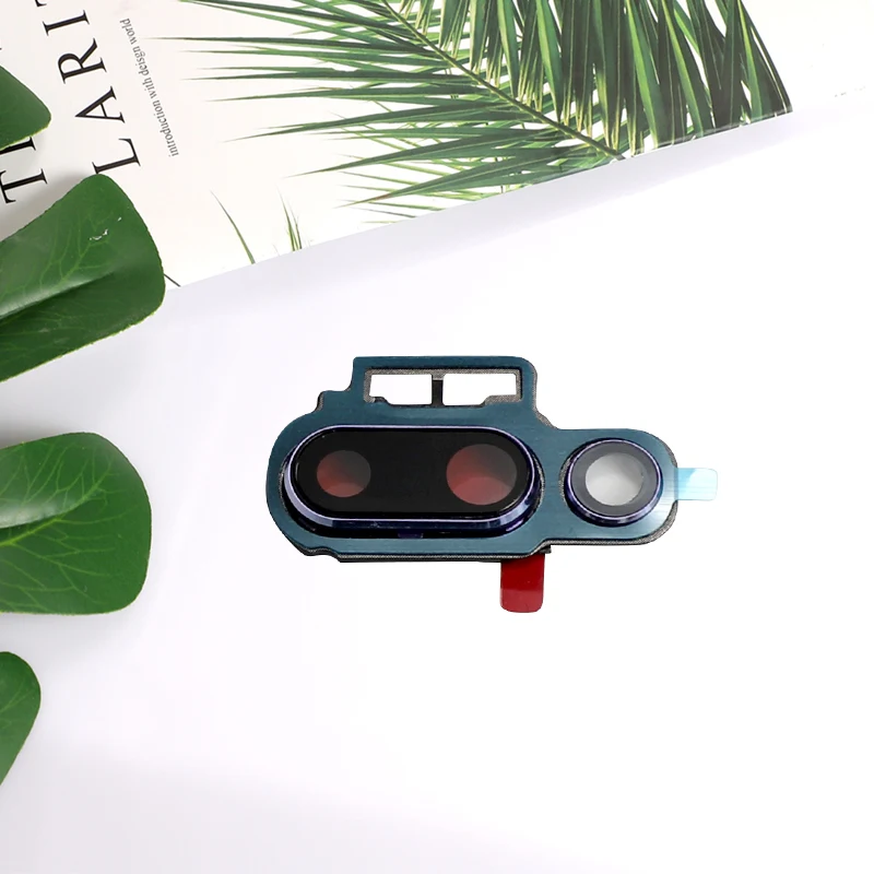 P20Pro Для huawei P20 Pro объектив камеры стекло с металлической рамкой держатель ремонт чехол на заднюю крышку запасные части - Цвет: Фиолетовый