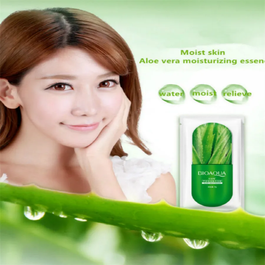 

1 Pcs Aloe Vera Plant Facial Mask Whitening Serum Face Moisturizing Cream Anti Wrinkle Face Fine Lines Acne Treatment Skin Care