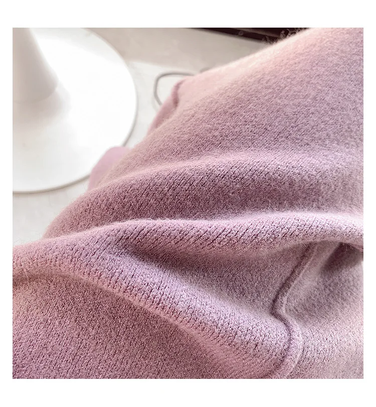 Autumn Women Rabbit Hair Skirt Elegant Solid Color Pullover High Grade Loose Women Office Lady Skirts Womens Long Skirt