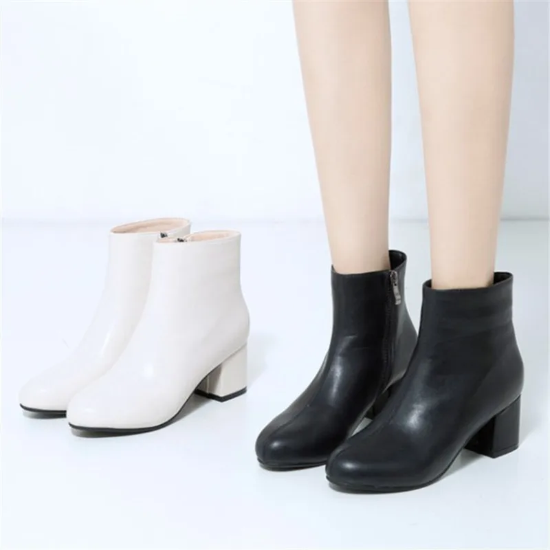 office white ankle boots