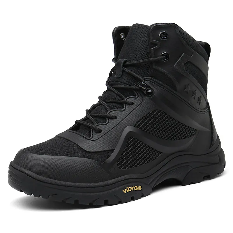 

Outdoor Men's Combat Boot Men Climbing Training Tactical Boots Hiking Breathable Mesh Army Non-slip Wear Resistant Shoes Size 46