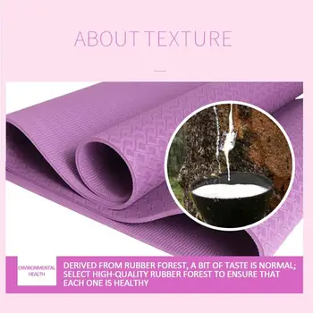 

Non-Slip Mat Fitness Mat Body Line Aerobics Elasticity 183 * 61 * 0.6cm TPE Outdoor Universal Yoga Mat Durable