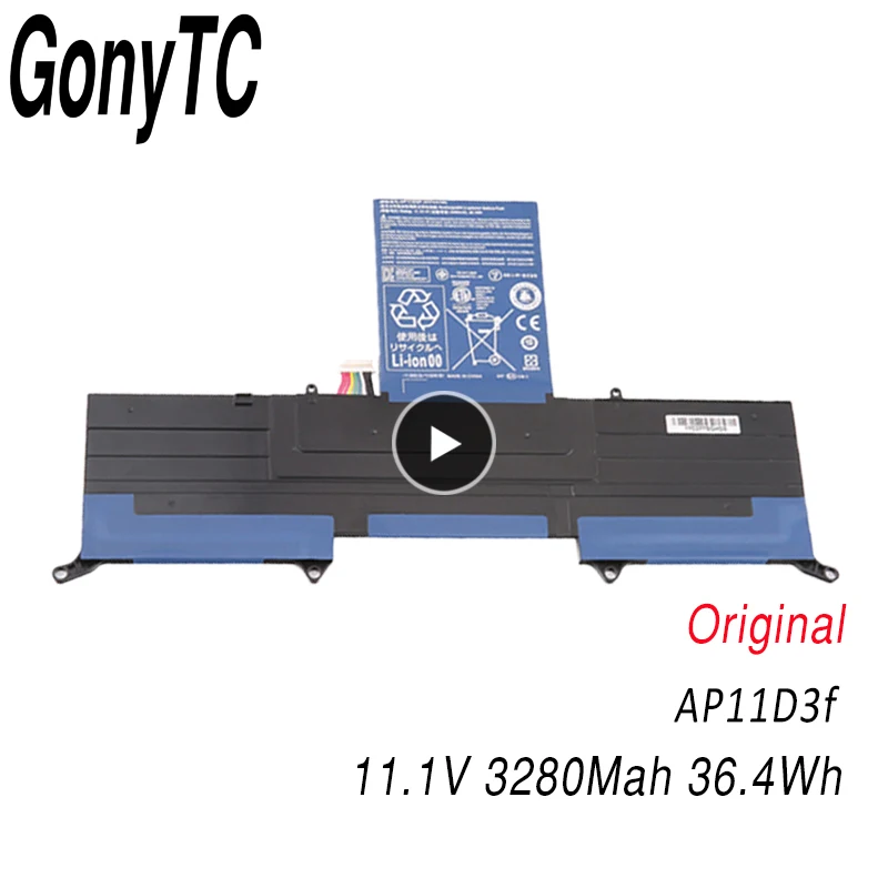 Оригинальный аккумулятор GONYTC для ноутбука AP11D3F AP11D4F Acer Aspire S3 S3-351 серии MS2346 |