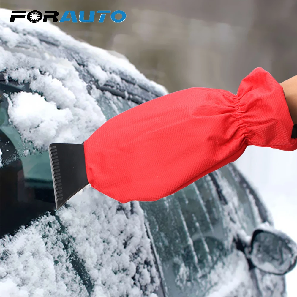 

FORAUTO Ice Removal Tool Winter Warm Glove Snow Shovel Useful Handheld Car Window Snow Cleaning Ice Scraper Glove Ice Scraper