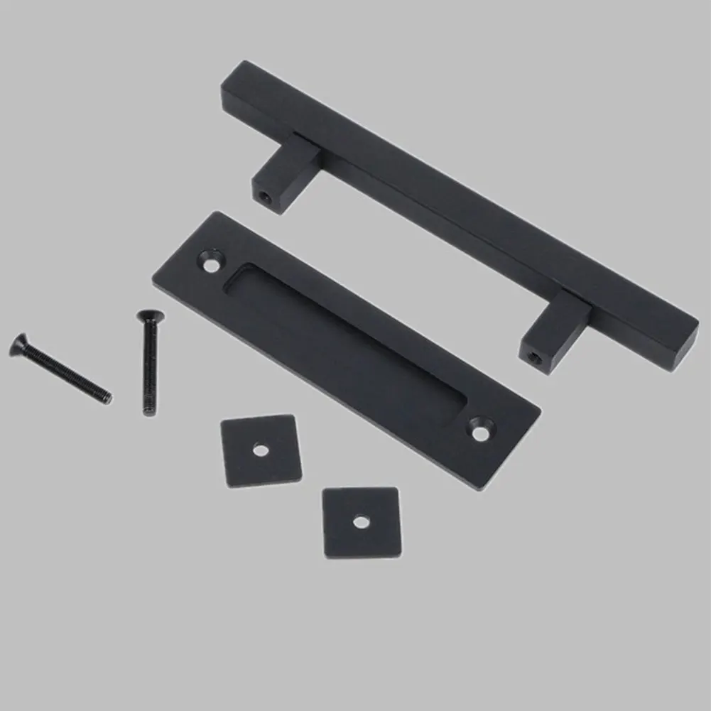 

Practical Gates Decorative Door Handle Set Pull Hardware Stainless Steel Durable Home Square Easy Install Heavy Duty Sliding