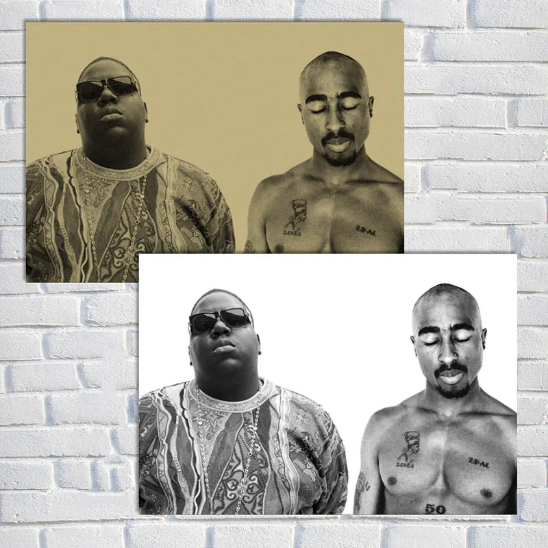 Biggie Smalls/DITC большой L/NWA плакат Американский West Coast Rap хип-хоп настенный художественный плакат белая крафт-бумага настенные картинки QT620 - Цвет: Цвет: желтый