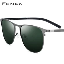 FONEX, сплав, солнцезащитные очки для мужчин, фирменный дизайн, для вождения, спорт, для улицы, без винтов, солнцезащитные очки, женские, поляризационные, солнцезащитные очки для мужчин, 986
