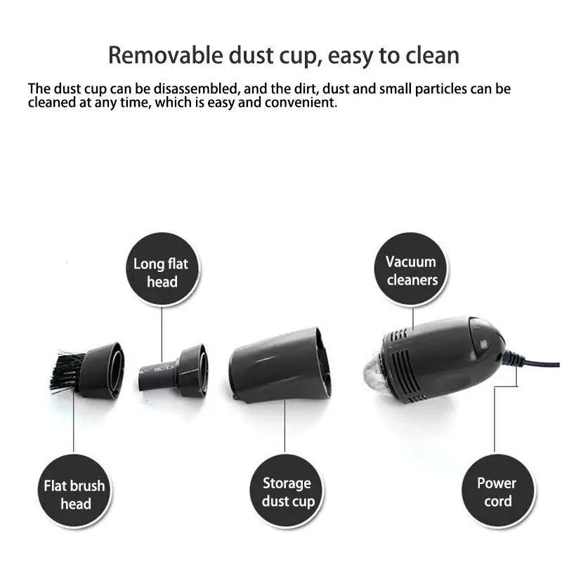 Мини-пылесос USB щетка Ki Dust Вакуумный Очиститель Три головки съемный автомобильный Внутренний воздушный вентиляционный инструмент для очистки пыли