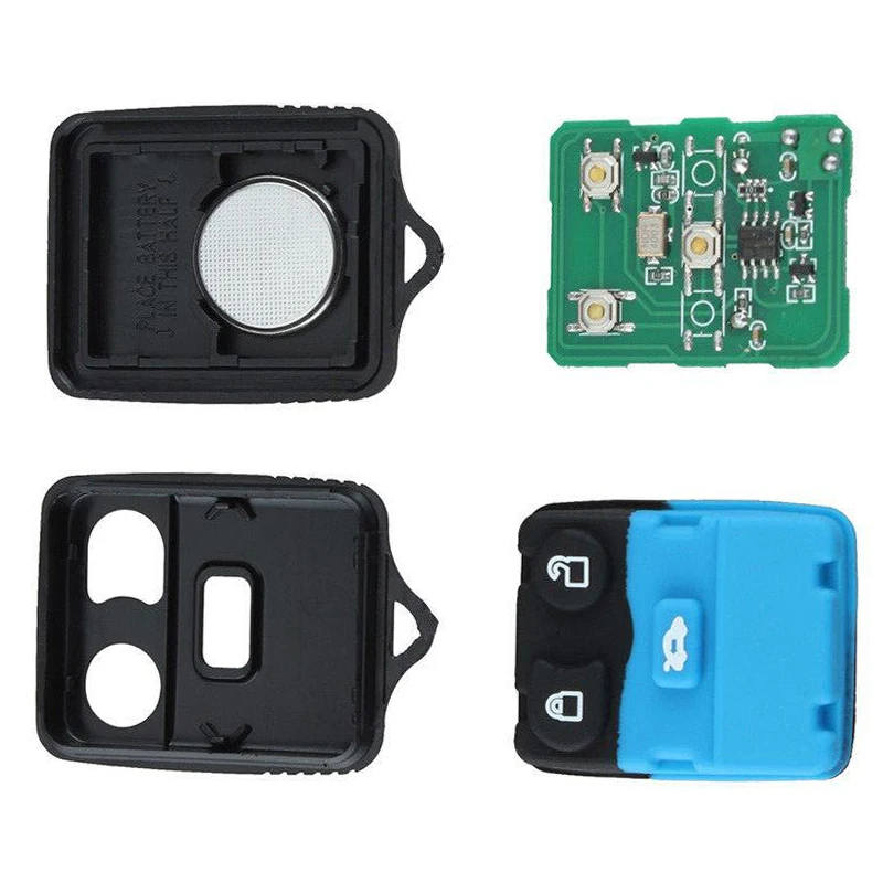 Shell Remote Key Case ABS Blade Black 36*50*13mm 433Mhz Electronics Battery Fits Control Keyless Car