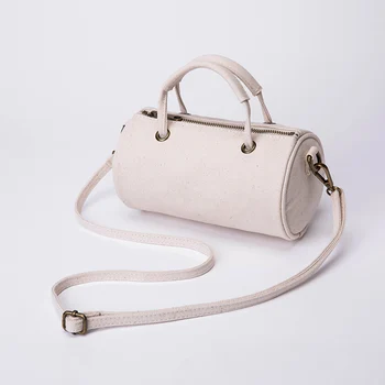 

Korean version of the wild large-capacity canvas cylinder messenger bag casual simple shoulder bag