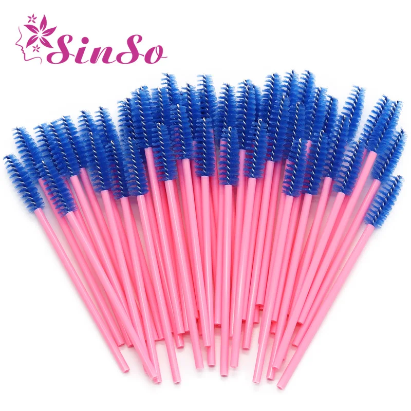 

50Pcs/Pack Disposable Micro Eyelash Brushes Mascara Wands Eye Lashes Extension Colorful Professional Makeup Brushes Set Kit Tool