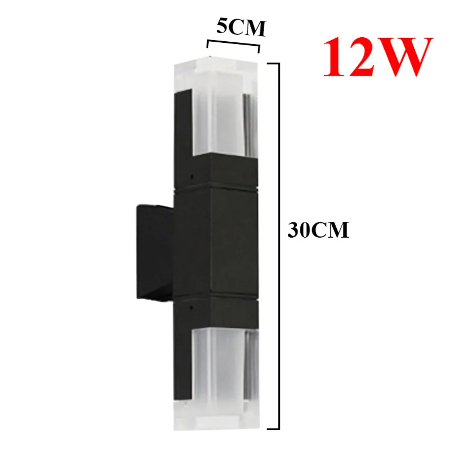 Double Head 12W Thrisdar 20 Вт PIR датчик движения Открытый сад крыльцо настенный светильник алюминиевый вилла отель коридор прохода балкон Уличный настенный светильник - Испускаемый цвет: Double Head 12W