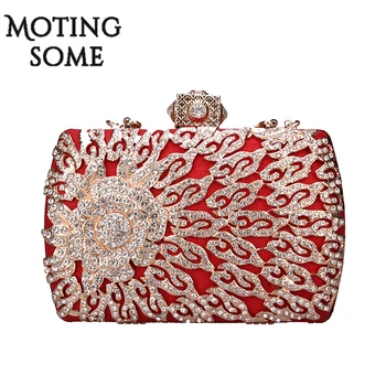 

Women Evening Bags Flower Pattern Female Bling Diamonds Day Clutches Girl Mini Bag Hot Women Wedding Clutch Purse Ladies 2019
