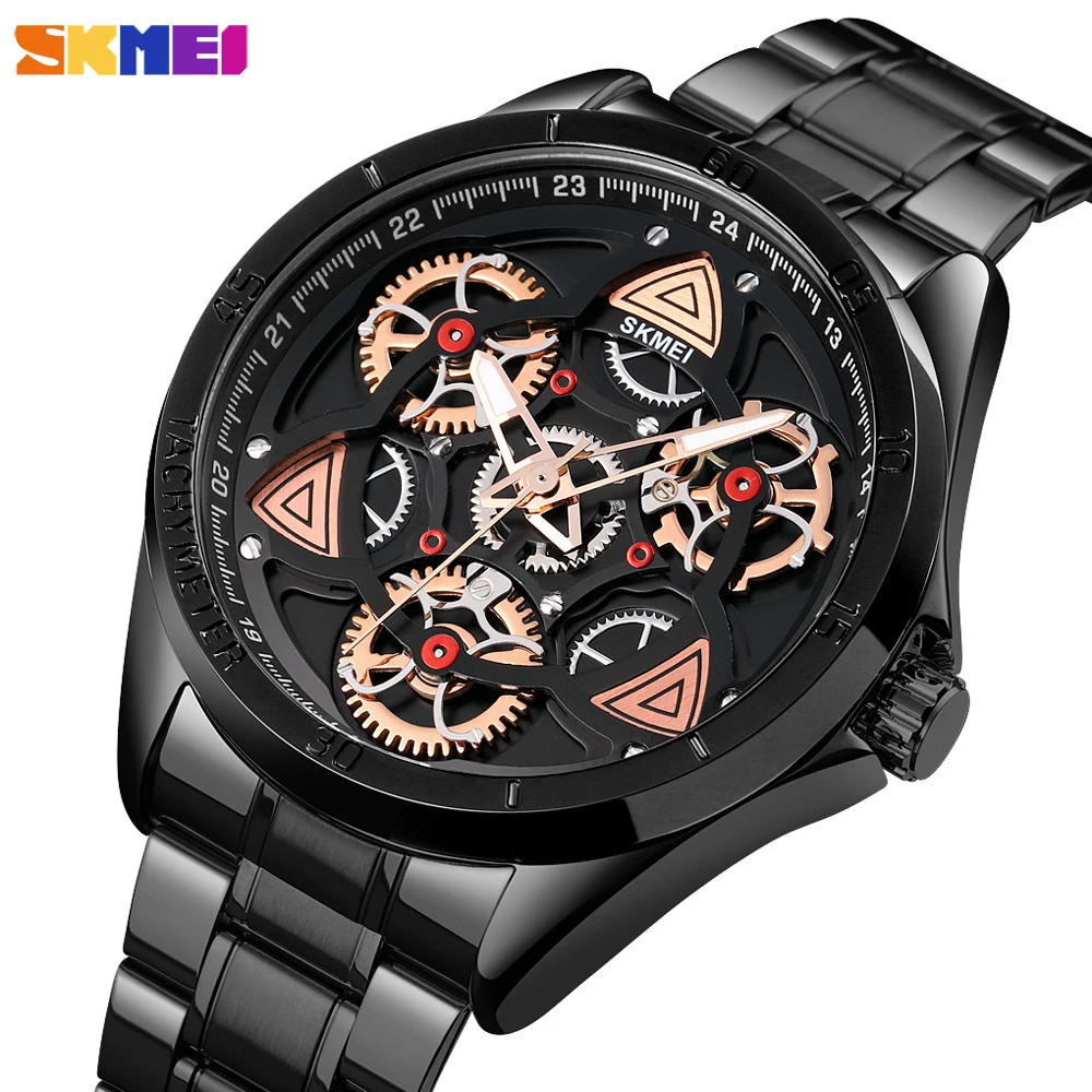 

SKMEI Brand Luxury Quartz Men's Watches Casual Fashion Clock Waterproof Bracelet Stainless Steel Wristwatch Relogio Masculino