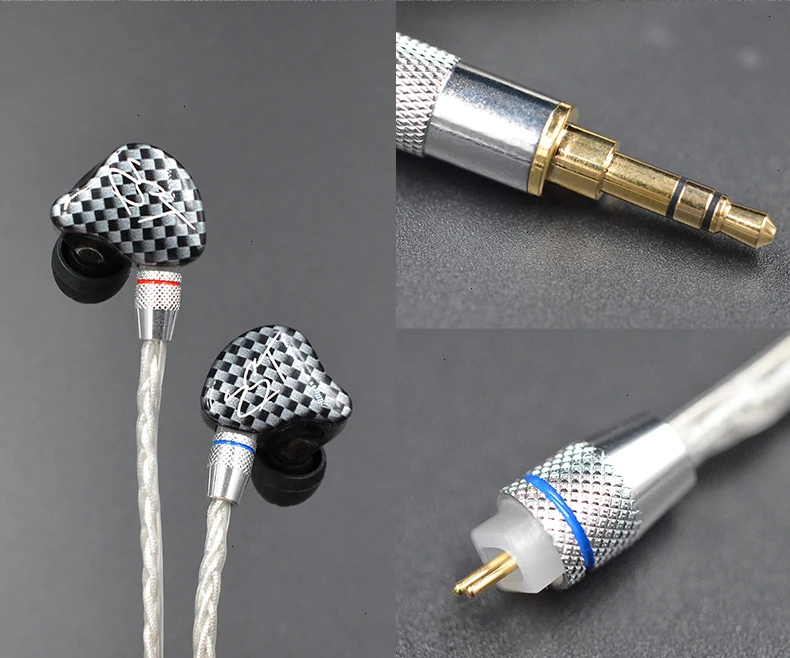 AK KZ ZST ZS10 кабель 2pin 0,75 мм Модернизированный посеребренный кабель для наушников кабель для обновления KZ ZST ED12 ZS10 ES3 ZSR ES4 AS10 BA10
