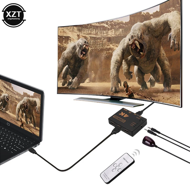 4K* 2K 3x1 HDMI переключатель сплиттер 3 в 1 выход HDTV аудио видео конвертер адаптер с пультом дистанционного управления для XBOX360 DVD PS3 проектор