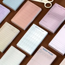 100 Sheets To Do List/Daily Notes/Work Plan Memo Pad Sticky Notes Paper Stickers Scrapbooking Cute Notebook Korea Stationery