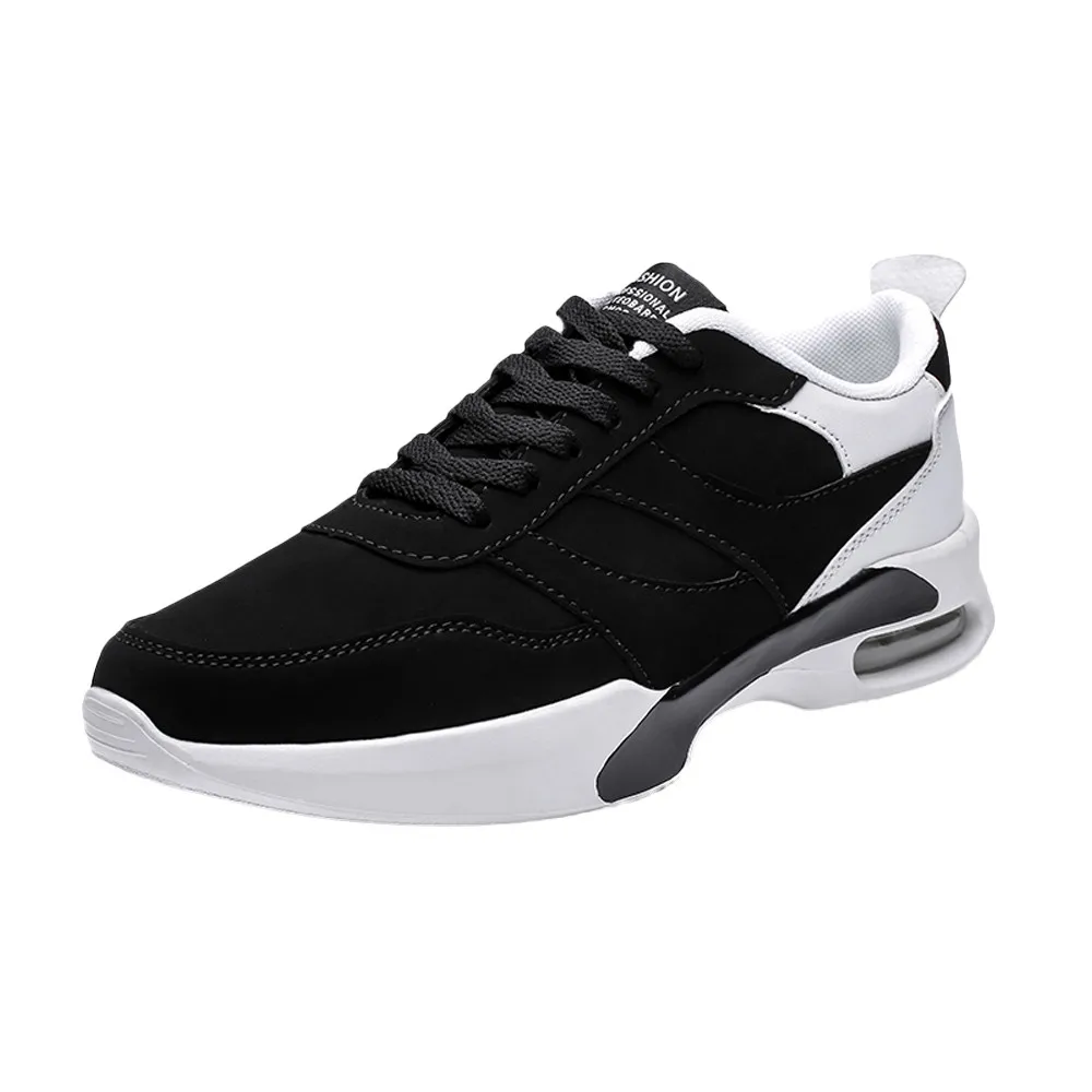 Men Casual Running Shoes Flat Lace-Up Sports Shoes Breathable Wear-Resistant Non-Slip Sneakers Sweetheart Shoes Кроссовки мужски