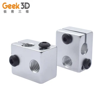 

3D Printer Parts E3D V6 Heating Block Aluminum Block Fits J-head Hotend Bowden Extruder V6 Silicone Sock Heater Thermistor