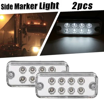 

2PCS 12V 8 LED Side Marker Light Lamp Truck Trailer Lorry Caravan Waterproof Easy To Install