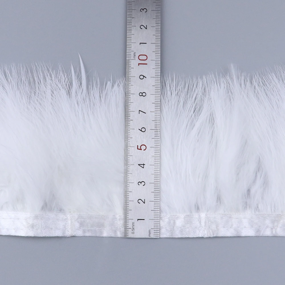 1 Meter Fancy Soft Fluffy Turkey Marabou Feather Ribbon Lace Trim for Party Dress Garment Decoration