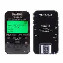 YONGNUO Wireless TTL Flash Trigger YN622C YN-622-TX KIT with High-speed Sync HSS 1/8000s for Canon Camera 500D 60D 7D 5DIII
