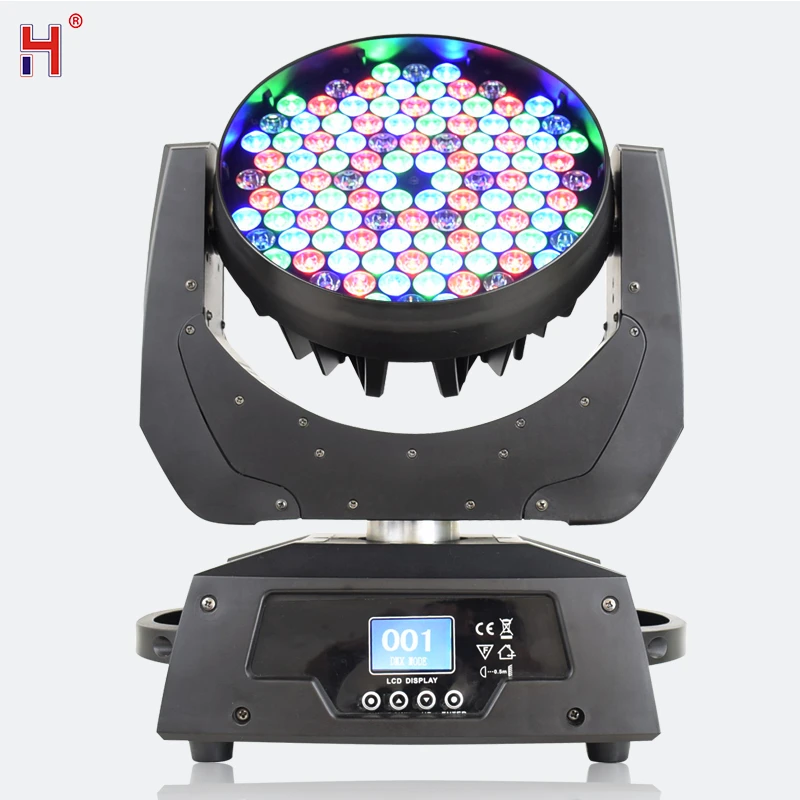 DJ Wash LED Moving Head 108X3W DMX Rotating Lighting With RGBW Color Beam Effect For Disco Bar Dance Club Birthday Party Stage