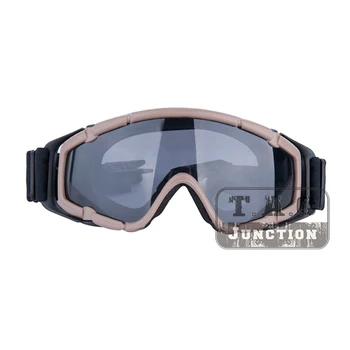 

Tactical Airsoft Anti-Fog Ballistic Goggle Outdoor Skate Cycling Hunting Safety Glasses 2pcs Lens for Helmets w/ Side Rails
