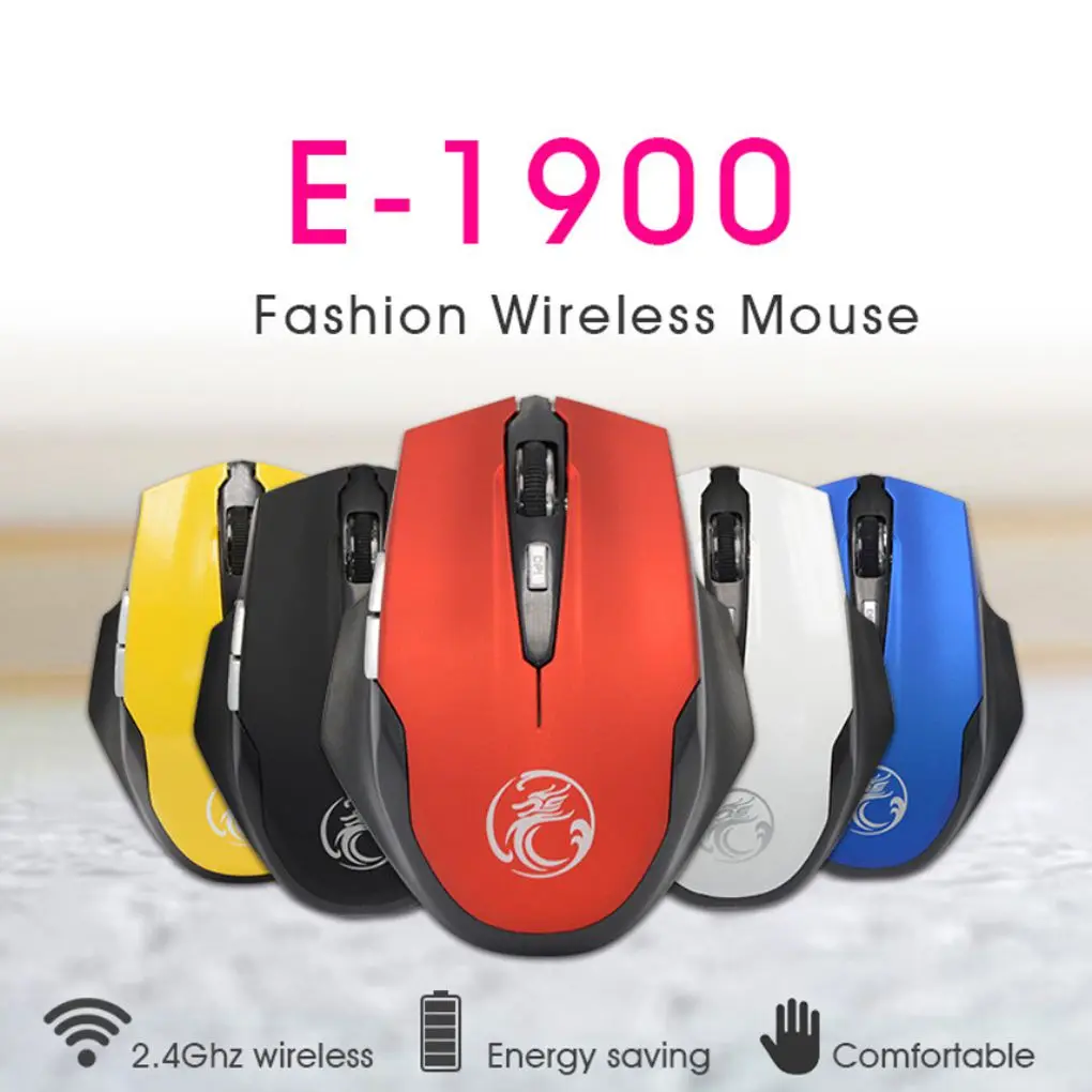 IMice E-1900, мини беспроводная мышь, портативная, 1600 dpi, 6 кнопок, 2,4 ГГц, USB, PC Gamer, мышь для дома, ноутбука, компьютера