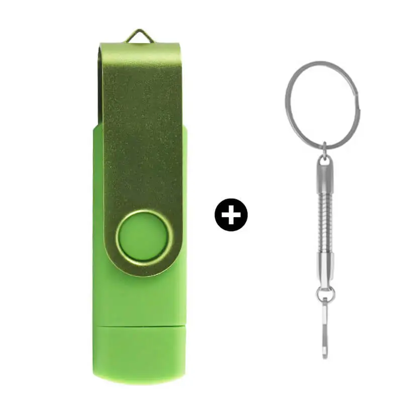 Зеленый Usb флеш-накопитель otg2.0 для телефона, ПК, флеш-накопитель, флешка, карта памяти, 4 ГБ, 8 ГБ, 16 ГБ, 32 ГБ, 64 ГБ, U-накопитель, карта памяти otg - Цвет: Зеленый