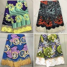 Лидер продаж, восковые кружевные ткани, Африканские Восковые хлопковые шнурки/высокое качество, Анкара, восковые Смешанные Вышитые кружева! AE-3834