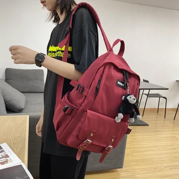 

Large-capacity Couple Women Backpack Men Waterproof Nylon Schoolbag Korean Harajuku Ulzzang High School Students Backpacks 2020