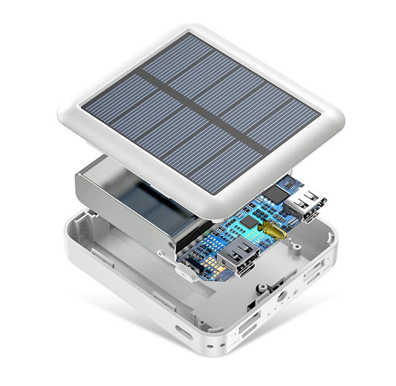 30000mAh Mini Solar Power Bank Portable External Battery Charger Powerbank for iPhone 12Pro Huawei Samsung Xiaomi Mini Poverbank power bank 10000