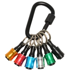 2022NEW 6Pcs 1/4inch Tige Hexagonale Tournevis Porte embouts Barre D'extension Perceuse Vis Adaptateur Porte clés À Dégagement Rapide 