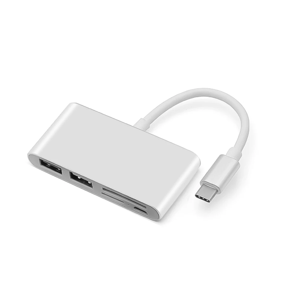 5 в 1 USB OTG кард-ридер usb-хаб type C концентратор USB-C Micro USB адаптер питания для Macbook Air Pro Surface Pro 6 huawei mate 20