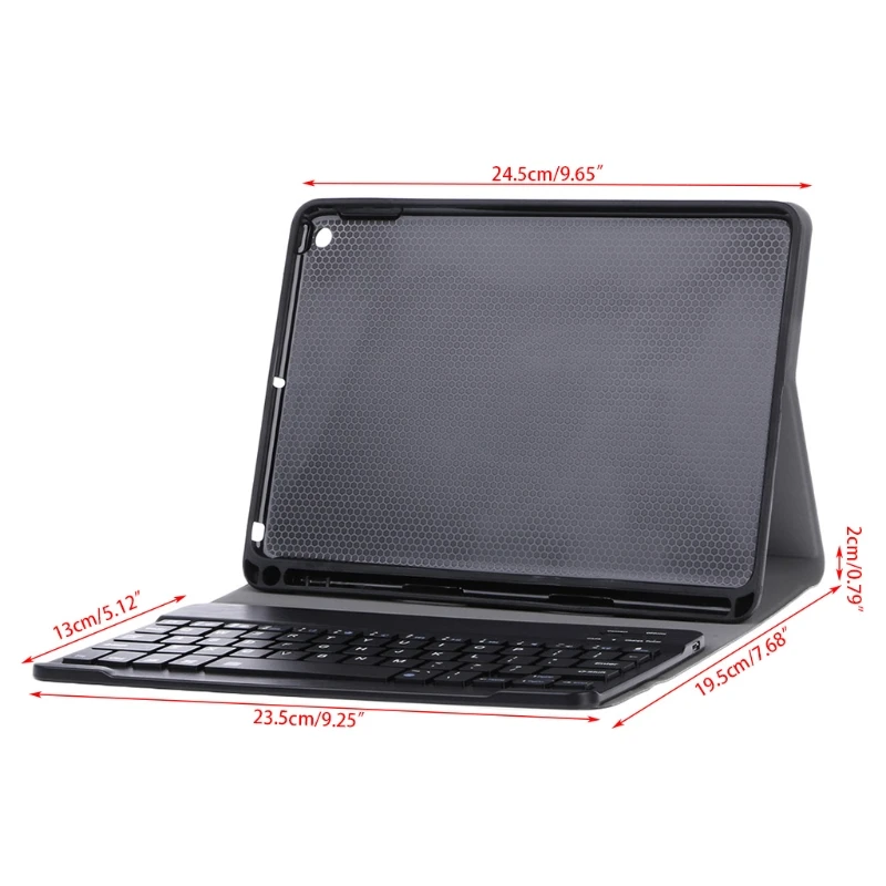 Съемная Bluetooth клавиатура Folio Stand Обложка карандаш держатель для iPad 9,7