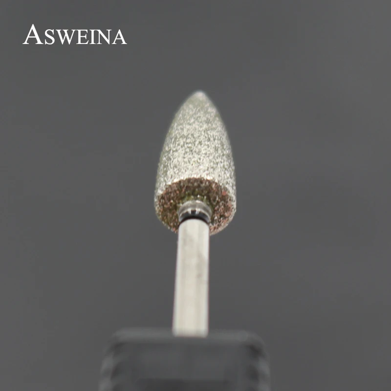 ASWEINA 1 шт. остроконечный Черный Цвет Алмазный материал для дизайна ногтей сверла электрическая резка роторные аксессуары инструменты для полировки ногтей