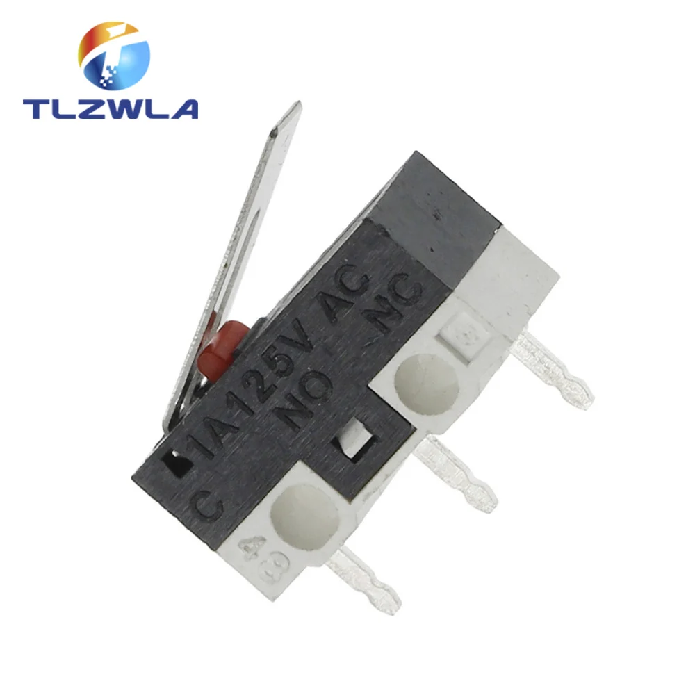 10PCS Limit Switch Push Button Switch 1A 125V AC Mouse Switch 3Pins Micro Switch