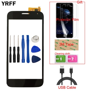

Mobile Phone Front Touch Glass For Explay X5 Touch Screen Digitizer Panel Lens Sensor Capacitive + Protector Film Tape