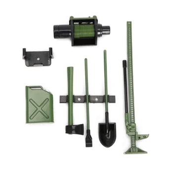 

6PCS RC Plastic Decoration Accessories Tool Set Kit for 1:10 Scale RC Rock Crawler 4WD D90 D110 SCX10 Wraith Red