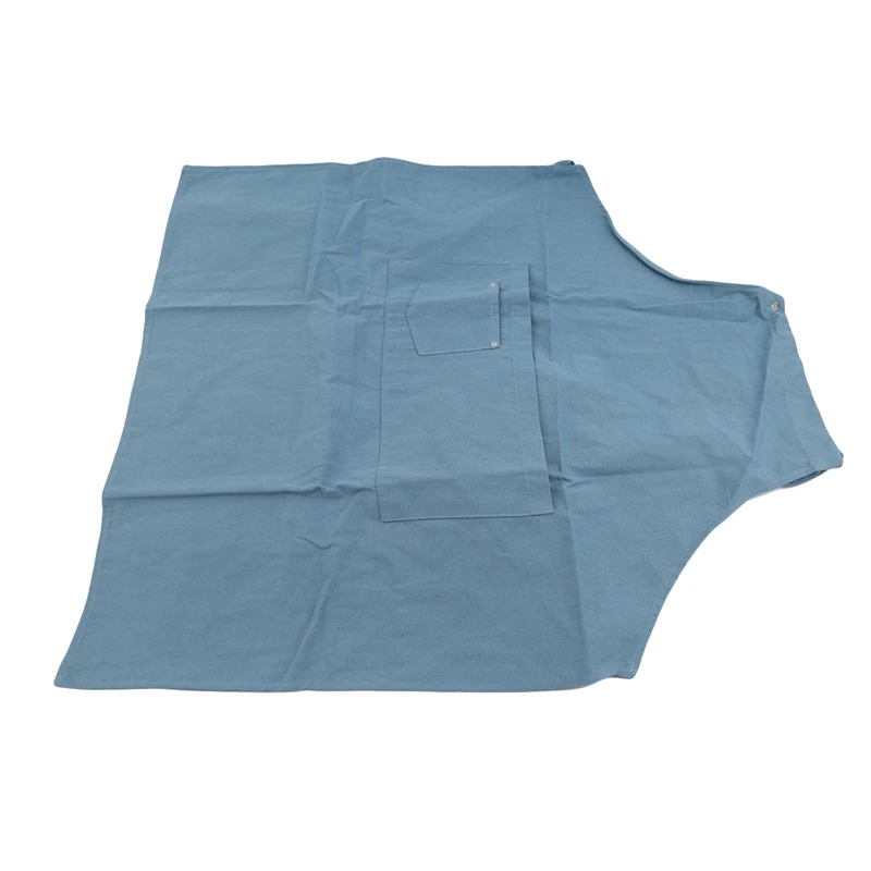 1pc Apron Waterproof Washable Cotton Linen Pockets Apron Butcher Crafts Baking Chefs Kitchen Cooking BBQ Plain Home Apron
