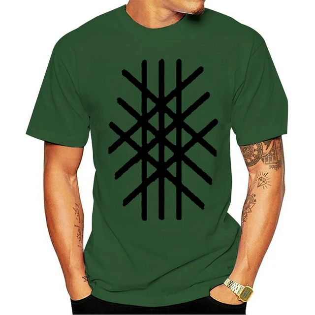 WEB OF WYRD SYMBOL OF FATE MENS T SHIRT SKULDS NET SAXON NORSE VIKING
