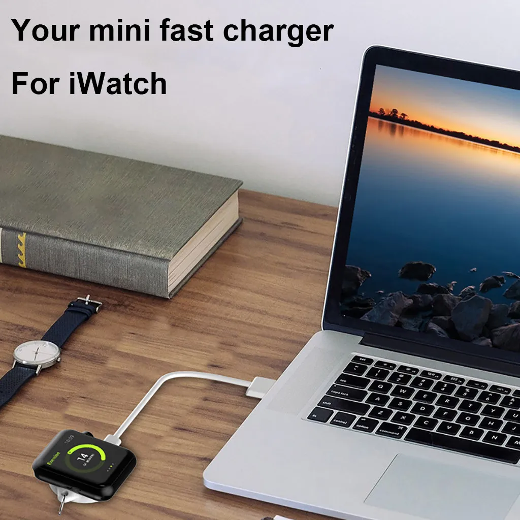 Qi Беспроводное зарядное устройство для Apple Watch 5 4 3 2 1 i серия портативная быстрая Беспроводная зарядная док-станция мини магнитное зарядное устройство USB для iWatch