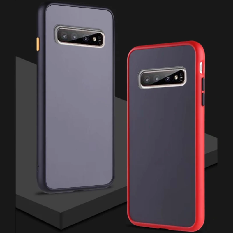 Чехол для Samsung Galaxy S10 Lite Plus матовый прозрачный роскошный ударопрочный жесткий
