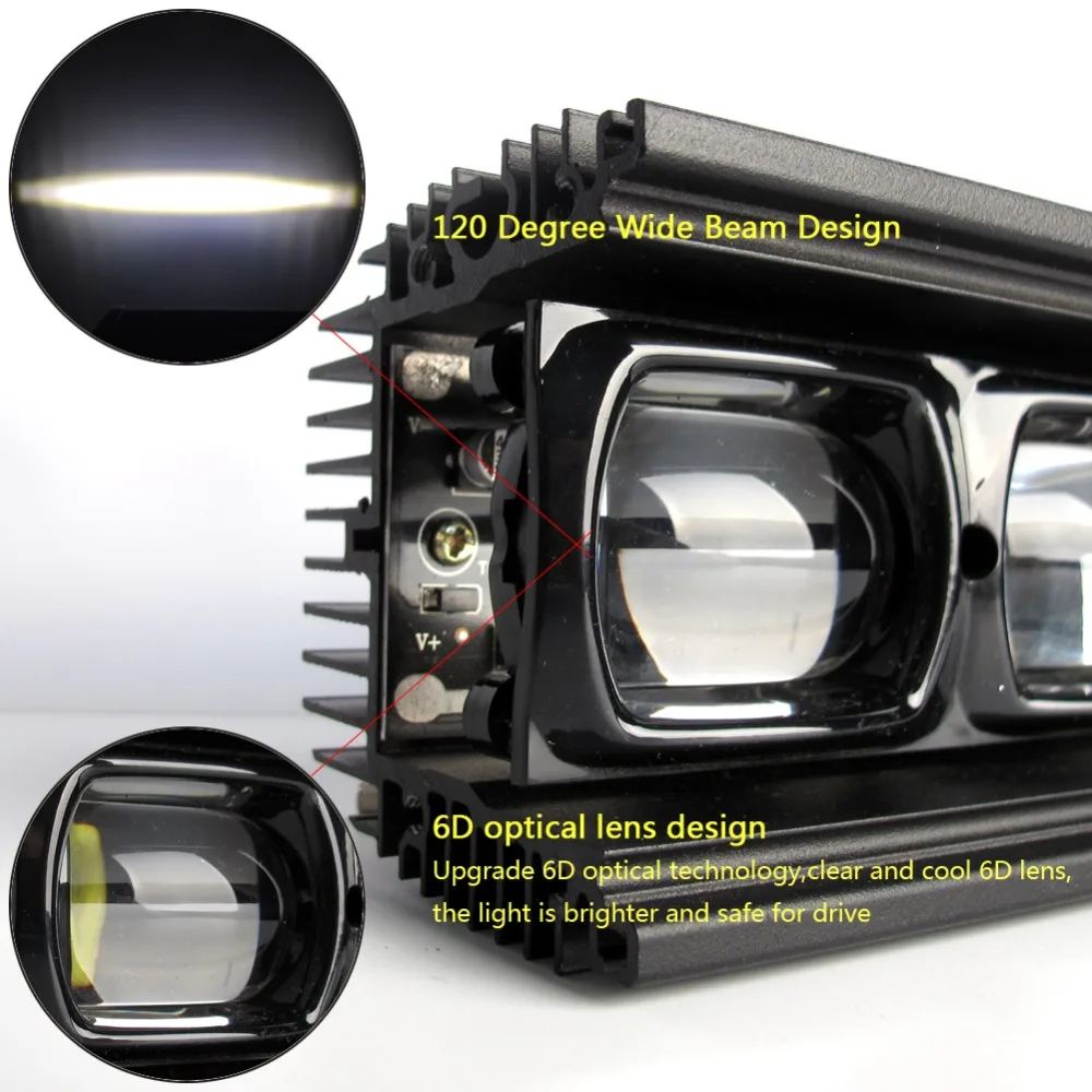 6D Lens Led Light Bar Off road For 4x4 Offroad 4WD ATV UAZ Trucks Tractor Boat 12V 24V Driving Work Barra Lights Car Retrofit