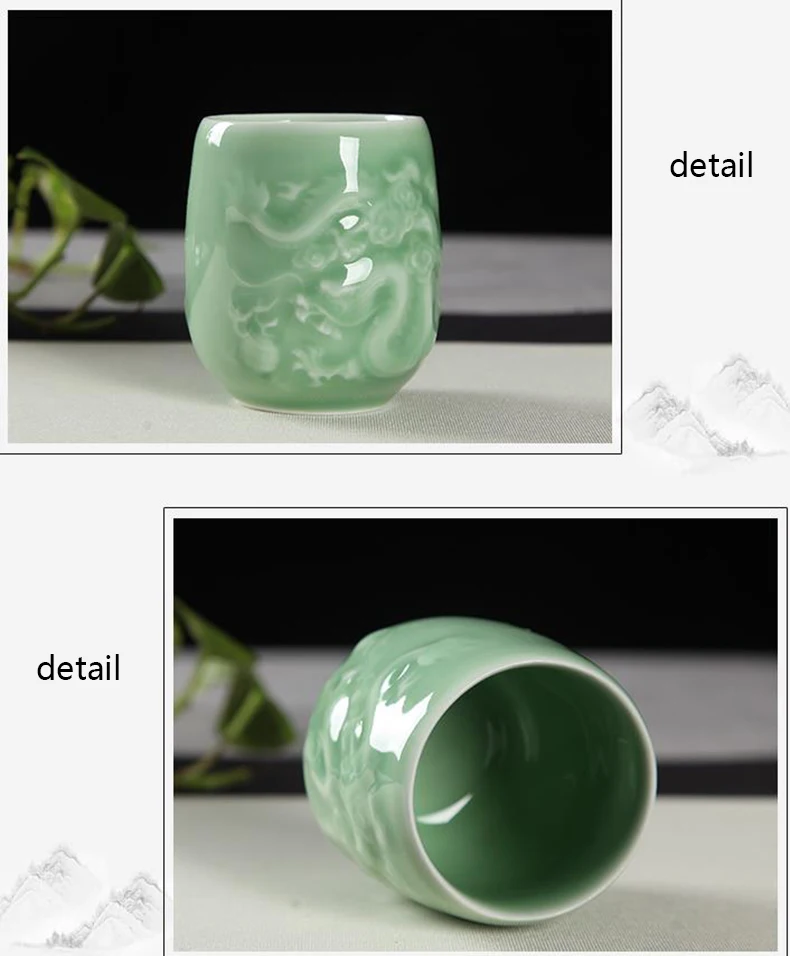 Чайная чашка Longquan Celadon керамическая чайная чашка мастер чайная чаша чайный набор кунг-фу чашки чайная посуда контейнер посуда для напитков 150 мл чашка для воды ремесла