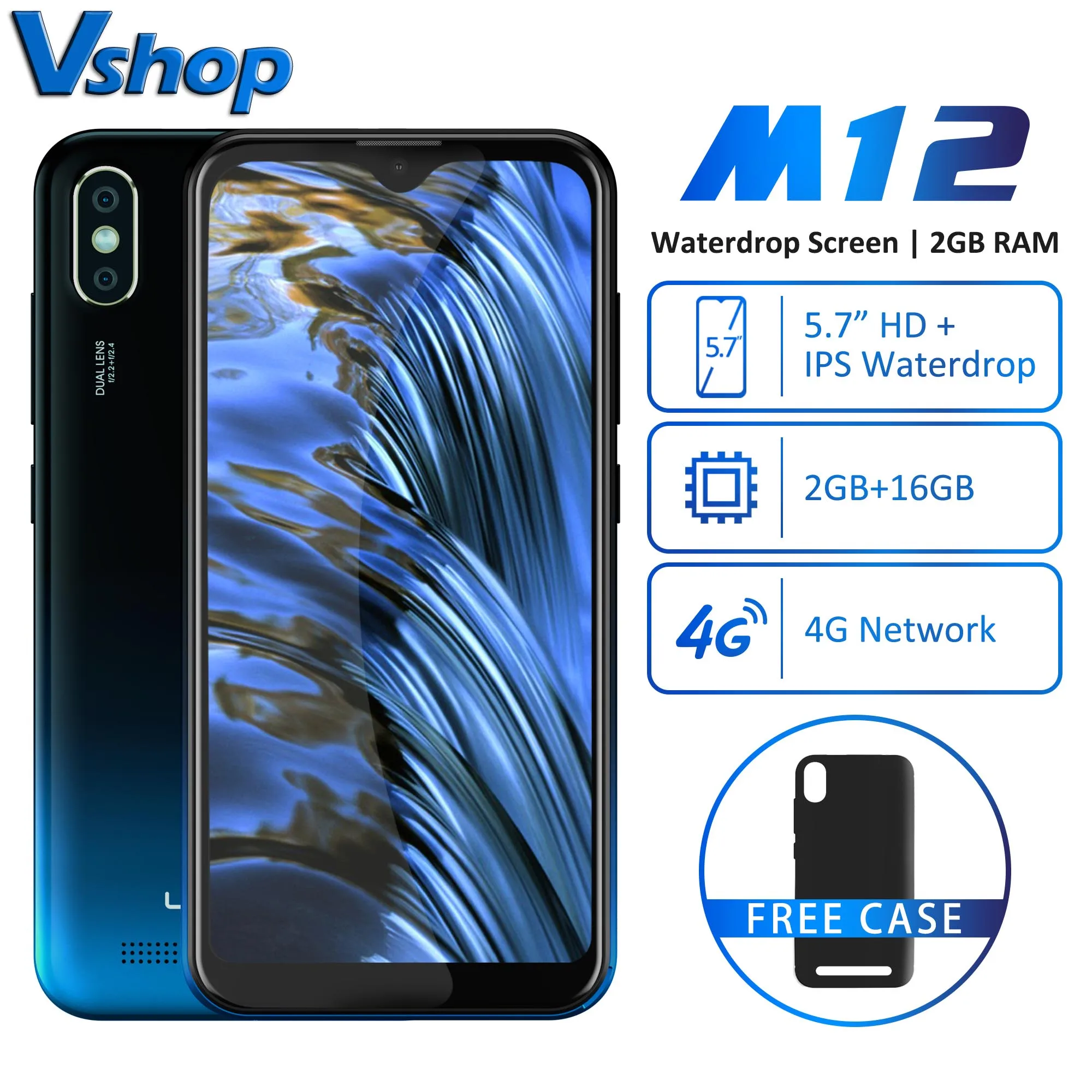 Оригинальный мобильный телефон LEAGOO M12 5 7 &quotHD + экран капли воды 2 Гб ОЗУ 16 ПЗУ MT6739V