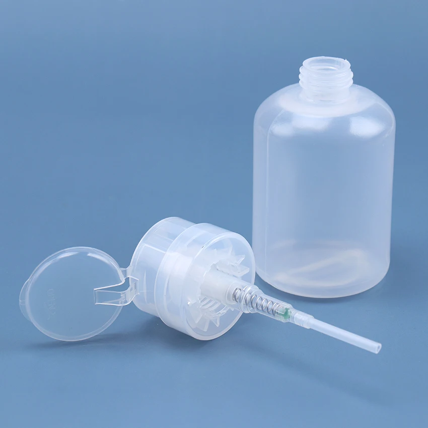 Пластиковая многоразовая бутылка для снятия лака ногтей 200 мл жидкость удаления