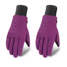 Женские зимние водонепроницаемые лыжные перчатки с цветными полосками, теплые Нескользящие варежки Y98F